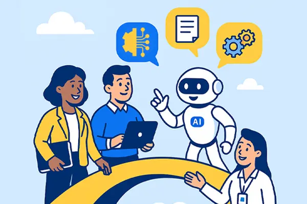 Illustration : IA accessible aux professionnels non-tech en entreprise